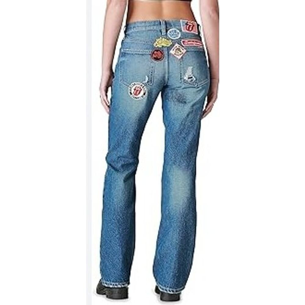 Rolling Stones x Lucky Brand Patch Boyfriend Flare Jeans Women’s Sz. 27
